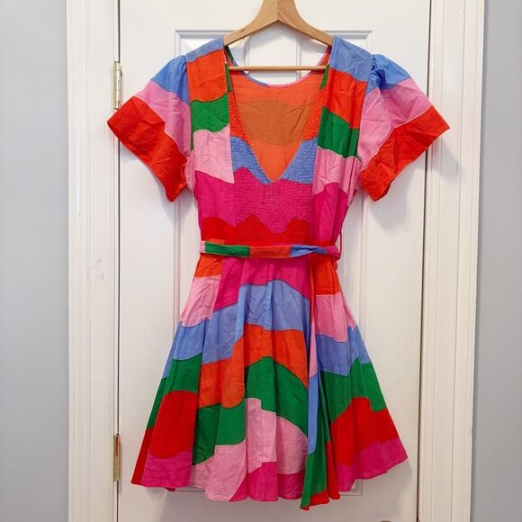 Mii Mathilda Dress Colorful Patchwork 100% Cotton Size M $395.00 - Picture 2 of 4